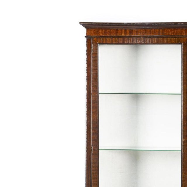 Furniture - Display cabinet. 20th-century Portuguese piece in mahogany wood; with two glass doors and sides. Interior with...