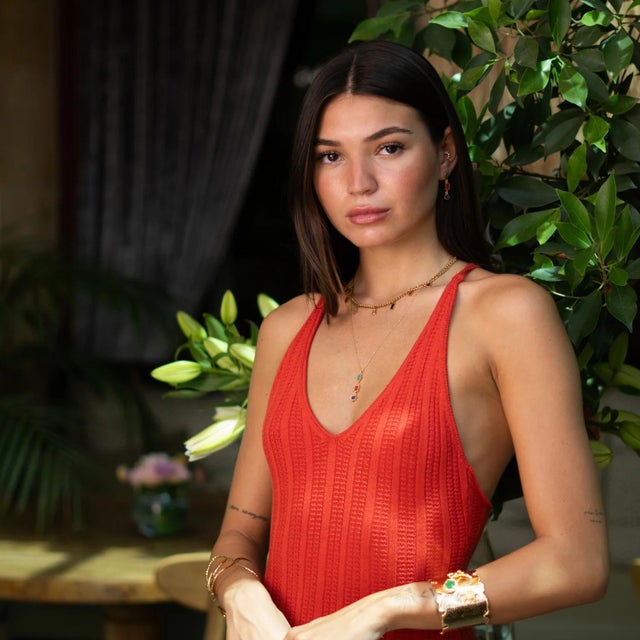 Elevate your style with the Trinity Gemstone Harmony Gold Necklace, a unique design that blends elegance, symbolism, and...