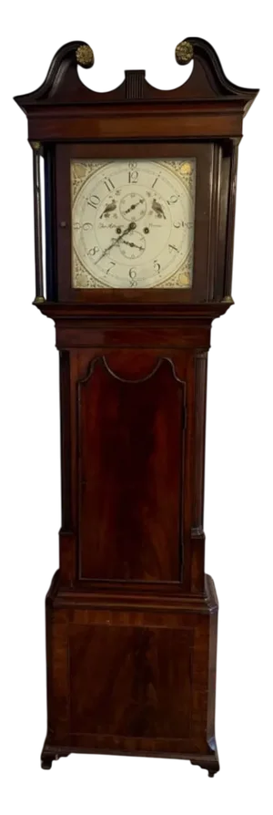 Antique George III Mahogany 8 Day Longcase Clock, 1800s