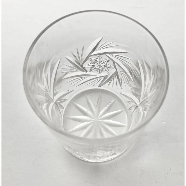 1940s American “Pinwheel & Fan” Cut Crystal Old Fashioned Glass Chairish