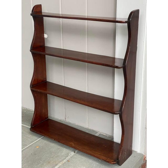 Antique Hanging Wall Shelves, 4 Tier in Cherry Wood Chairish