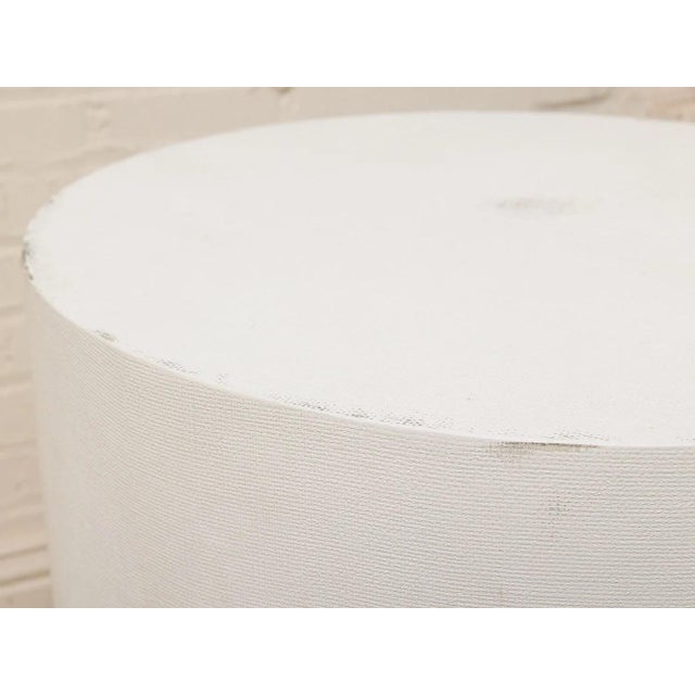 Mid 20th Century Postmodern Draped Fabric Side Table in White For Sale - Image 4 of 5