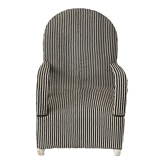 Handmade African Beaded Chair in Stripes For Sale