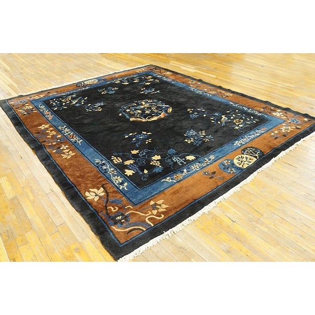 Antique Chinese - Peking rug, size: 8'2" x 9'8". Antique Chinese - Peking Blue 1930s Rug, Circa Date: 1930s. This...