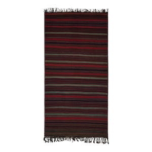 Vintage Afghan Tribal Kilim Rug With Colorful Stripes, From Rug & Kilim