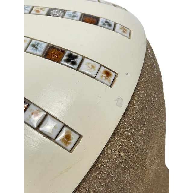 Quartite Mid Century Modern Ceramic Table Lamp Dated 1962 For Sale - Image 9 of 12