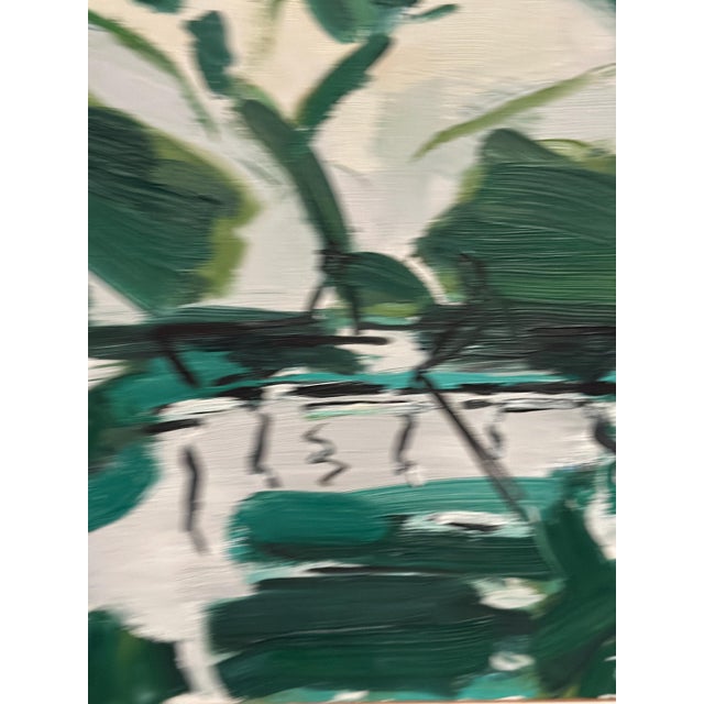 Bo Swenson, Rowboats in a Green Landscape, 2004, Oil Painting on Canvas, Framed For Sale - Image 8 of 18