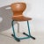 Vintage Turquoise Blue School Chairs, 1950, Set of 4 For Sale - Image 6 of 10