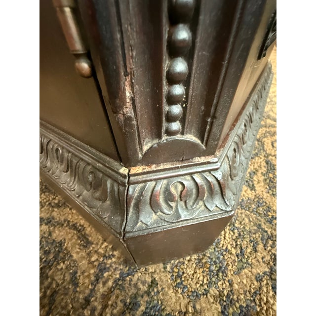 Antique Victorian Carved Mahogany Sheet Music & Document Cabinet, Late 19th Century For Sale - Image 13 of 14