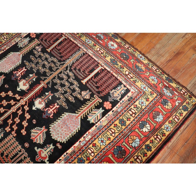 Red Kurd Bakhtiari Corridor WIllow Tree Antique Runner - 6'4" x 16' For Sale - Image 8 of 12
