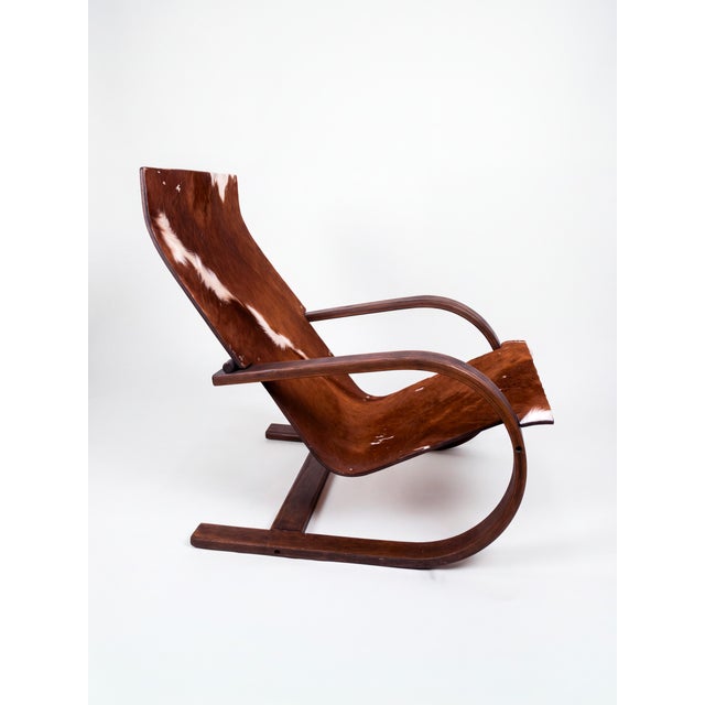 Mid-Century Modern Mid-Century Cowhide Lounge Chair Studio Made For Sale - Image 3 of 3