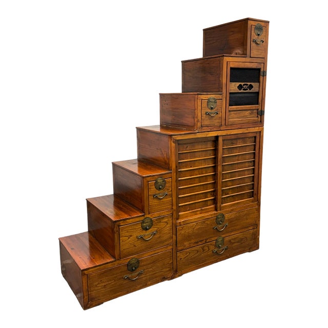 Japanese Kaidan-Dansu Step Chest, Vintage For Sale