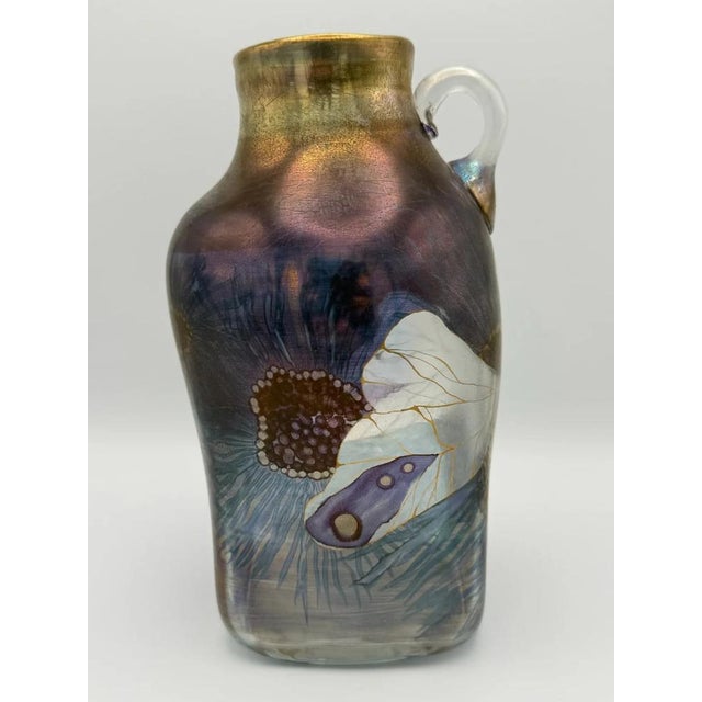 Large Hand-Blown Studio Glass Frauenau Vase from Eisch, 1984 For Sale - Image 4 of 10