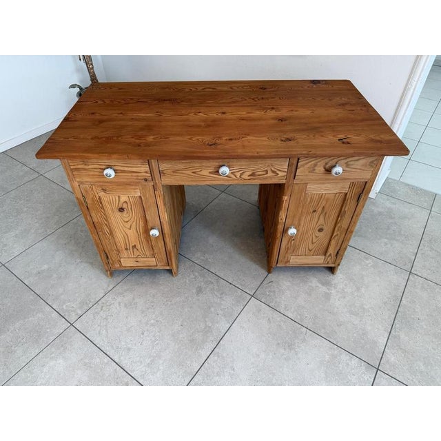 Gründerzeit Desk in Pine Softwood, 1875 For Sale - Image 6 of 14