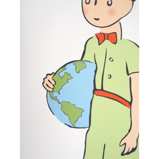 Antoine De Saint-Exupery, Le Petit Prince et la Terre, Lithograph For Sale - Image 6 of 8
