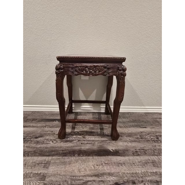 Beautiful Antique Chinese Carved Hardwood Table. This beautiful piece is an antique with lots of character and history....