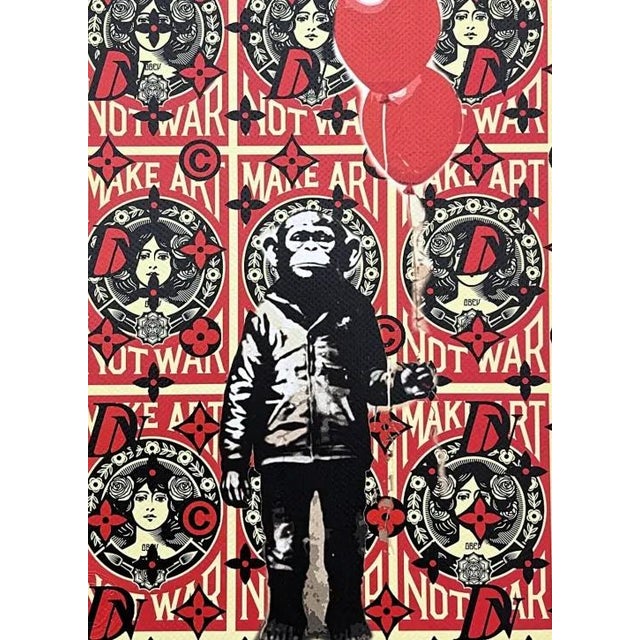 Death NYC - Banksy Chimpanzee and Obey - limited edition with certificate Paper: Fine art 300 gsm paper. Numbered 14/100,...