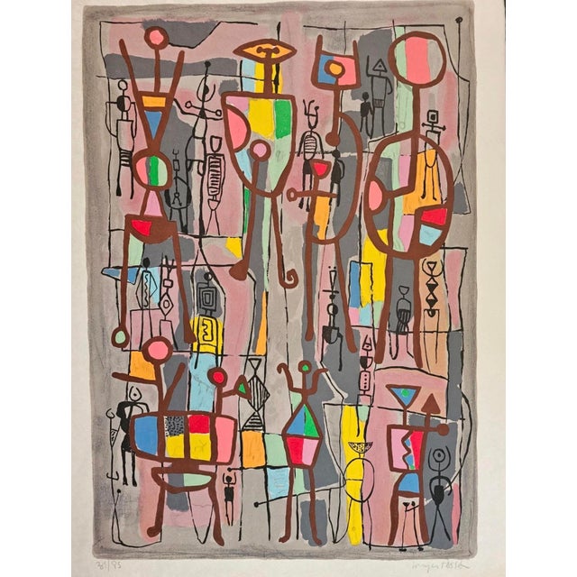 Mid 20th Century Abstract Mayeu Passa “Clameur” Signed Abstract Color Lithograph, 31/85 – Unframed For Sale In Palm Springs - Image 6 of 11