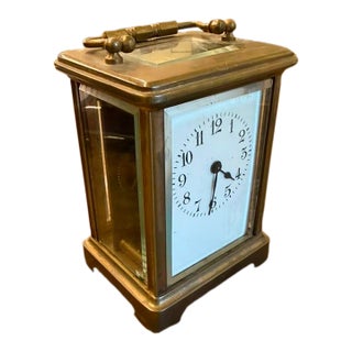 French Late 19th Century Carriage Clock, Brass Case, Circa 1890 For Sale