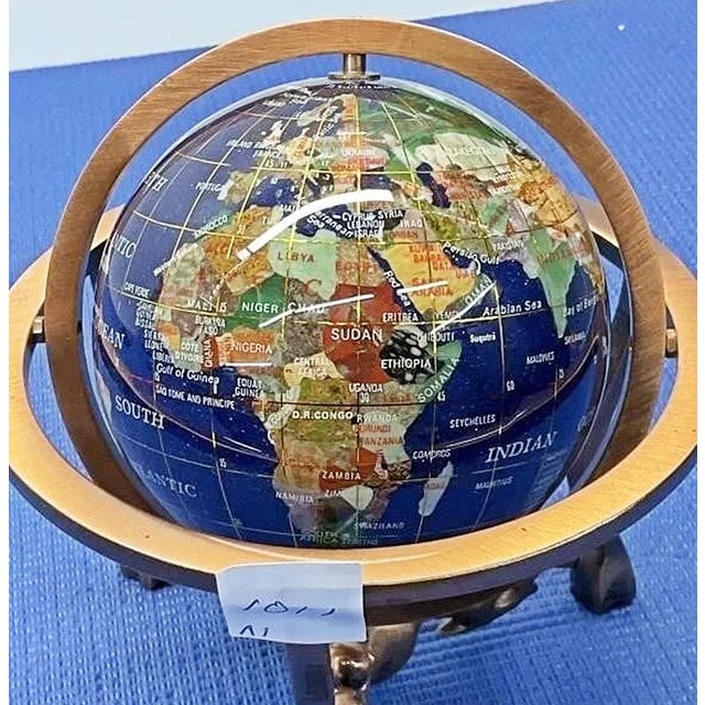 Traditional 1980s Stone World Globe For Sale - Image 3 of 8