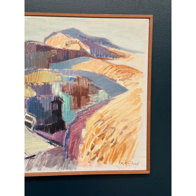 Mid 20th Century Gustaf Höglund, Mine at Silfhyttan, Dalarna, Framed, 1960s, Oil Painting on Canvas, Framed For Sale - Image 5 of 18