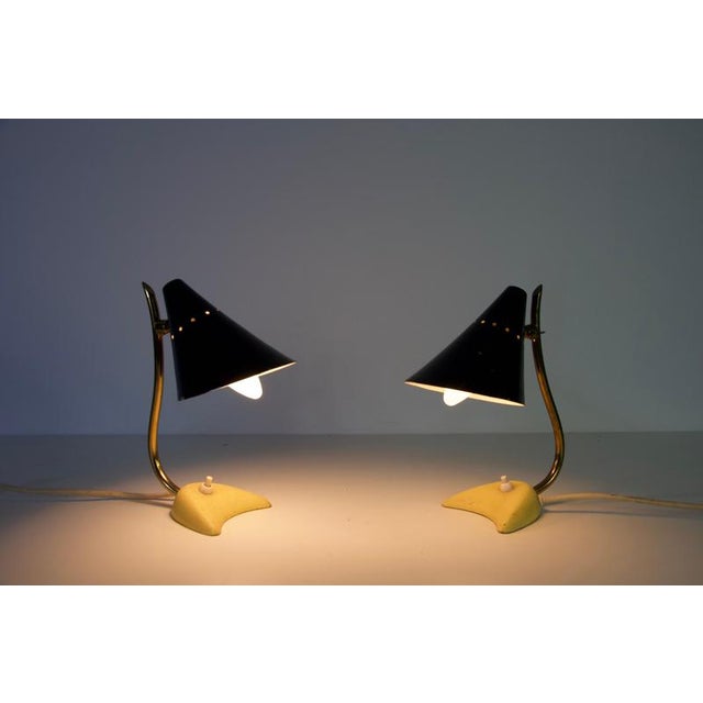 Mid-Century Modern Italian Brass Table Lamps, 1960s, Set of 2 For Sale - Image 10 of 15