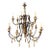 Vintage Gilt Wood and Metal Twelve-Light Chandelier For Sale