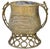 Mid-Century Modern Mid 20th Century Handcrafted & Engraved Brass Bowl W/ Ornate Handles For Sale - Image 3 of 7
