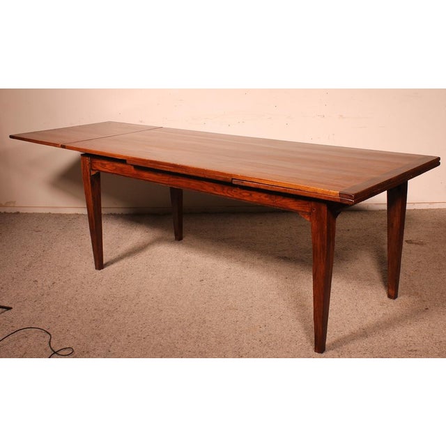 Brown 19th Century French Extending Oak Table For Sale - Image 8 of 13