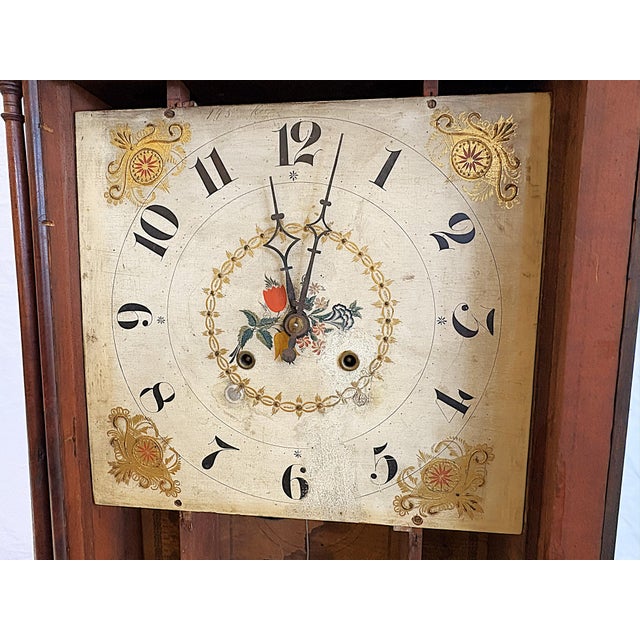 Antique 1800's Riley Whiting Eight Day Mantel Clock With Reverse Painted Glass Door For Sale - Image 16 of 18