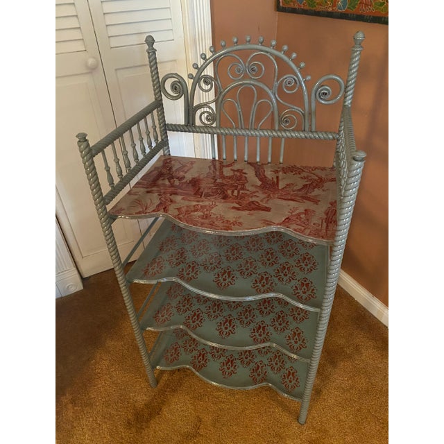 This one-of-a-kind etagere Has been around since the late 1800s! It has been completely refinished. .The overall color is...