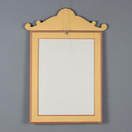 Wood Vintage Lacquered Wood Mirror For Sale - Image 7 of 8
