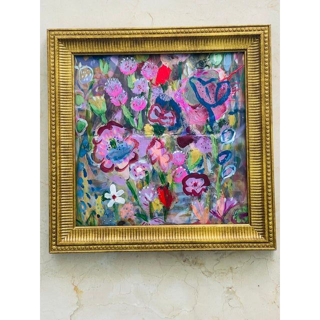 1970s Contemporary Abstract Mixed Media Painting by Mariana Shulga For Sale - Image 5 of 5