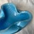 Barbini Vintage Alfredo Barbini Turquoise Blue Bullicante Art Glass Bowl With Gold Flecks For Sale - Image 4 of 5