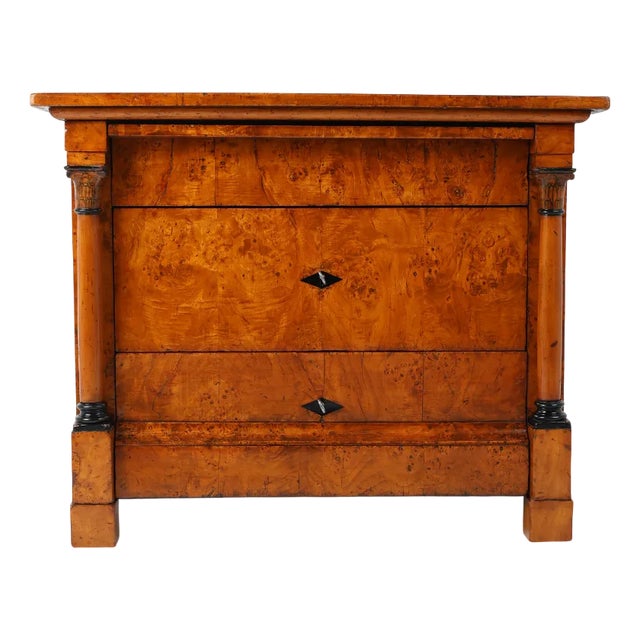 Biedermeier Karelian Curly Birch Chest of Drawers, 1820s For Sale