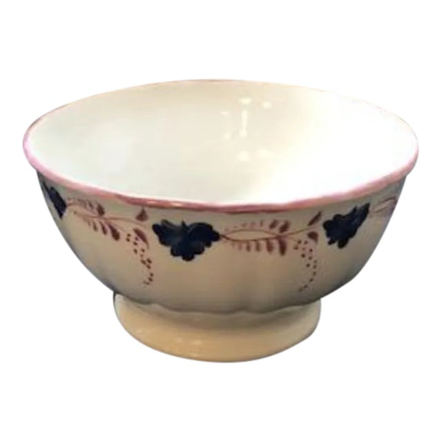 19th Century English Pink Lustreware Bowl For Sale