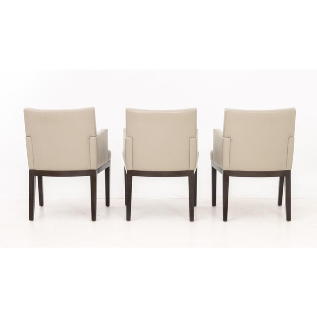 Christian Liaigre Style Taupe Upholstery Dining Chairs, 6 For Sale - Image 9 of 9
