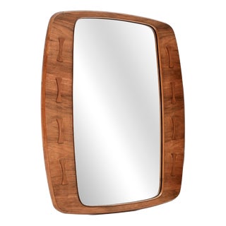 Vintage Art Deco Walnut Mirror, 1930 For Sale