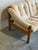 1960s Teak Beige Loveseat Settee Sofa Lounge Upholstered Furniture in Style of Domino Mobler Denmark 1960s For Sale - Image 5 of 10