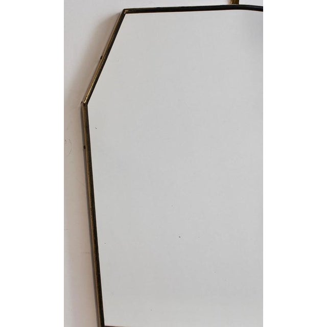 Vintage Italian Wall Mirror with Brass Frame, 1960s For Sale - Image 3 of 18