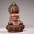 Copper Shakyamuni Buddha Statue With Inlaid Gemstone For Sale - Image 9 of 10