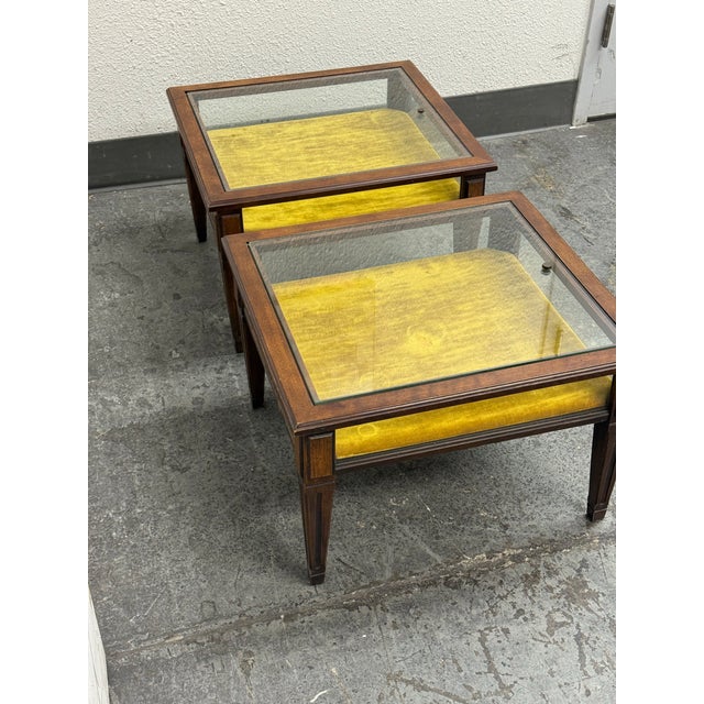 Vintage Brandt Display Curio Side Tables, Pair For Sale - Image 9 of 12