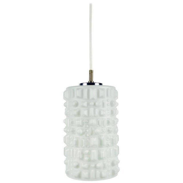Metal German White Opaline Glass Ceiling Lamp from Peill & Putzler, 1970s For Sale - Image 7 of 7
