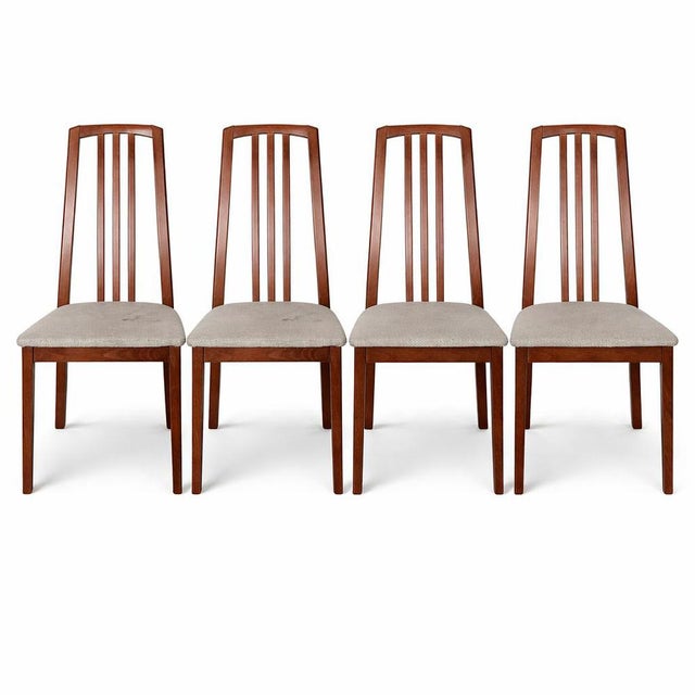 Mid-Century High Back Dining Chairs from Morris of Glasgow, 1960s, Set of 4 For Sale - Image 9 of 9