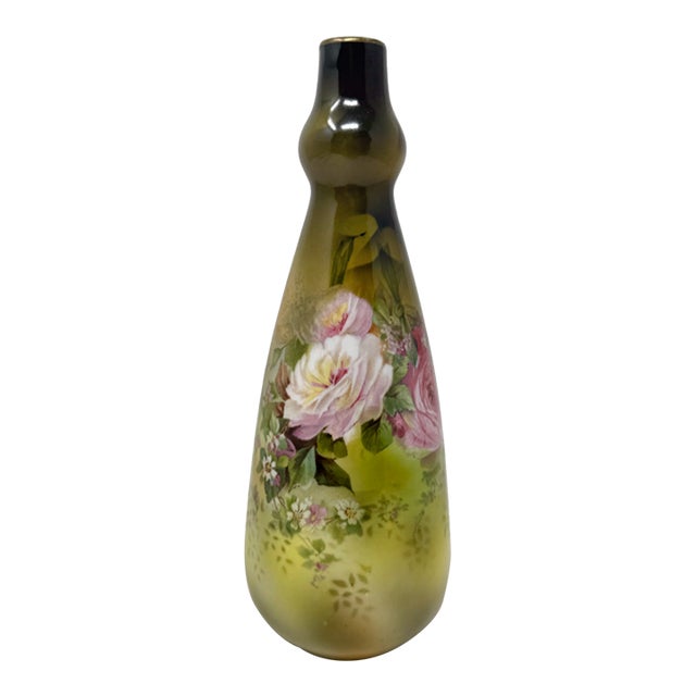 Antique Rs Prussia 9" Porcelain Vase For Sale
