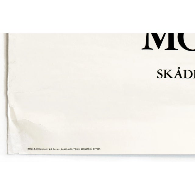 Contemporary 1982 Swedish Exhibition Poster, Moderna Musset, Marc Chagall For Sale - Image 3 of 6