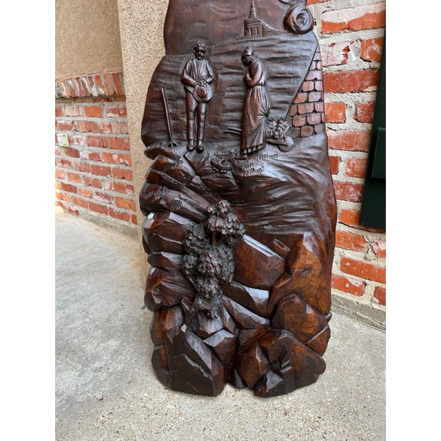 Antique French Carved Wood Wall Sculpture the Angelus by Jean Francois Millet For Sale In Dallas - Image 6 of 13
