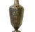 French Neoclassical Patinated Bronze and Marble Urn Vases, a Pair For Sale - Image 13 of 16