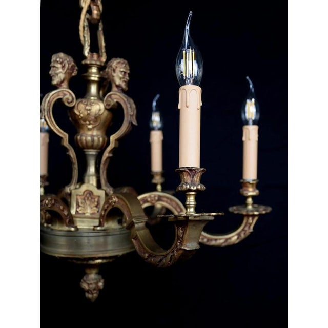 Metal Bronze Chandelier Mazarin For Sale - Image 7 of 9