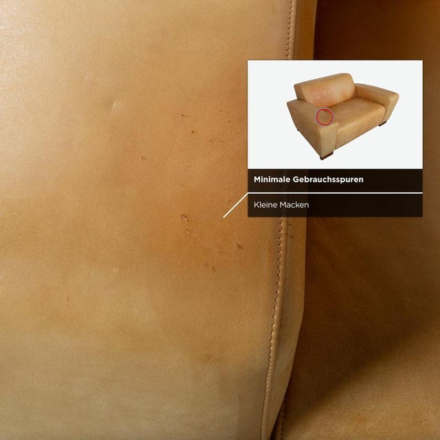 Leather 3-Seater Sofas, Lounge Chair and Ottoman in Cognac Leather from Machalke, Set of 4 For Sale - Image 15 of 18
